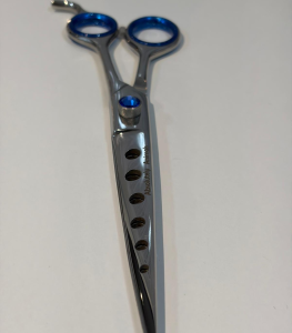 dog grooming debulking scissors 8 inch blue grooming scissors